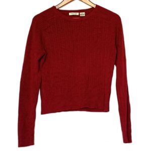 Vintage Energie Ribbed Cable Knit Y2K Sweater Slim L Ribbed Pullover